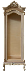 MOBILI 2G - Vetrina 1 anta classica barocco Legno grezzo 72x46x214