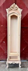 MOBILI 2G - Vetrina 1 anta 1 cassetto classica barocco Legno grezzo 53x34x214