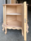 MOBILI 2G - Credenza 1 porta ad angolo classica barocco Legno grezzo 89x62x92