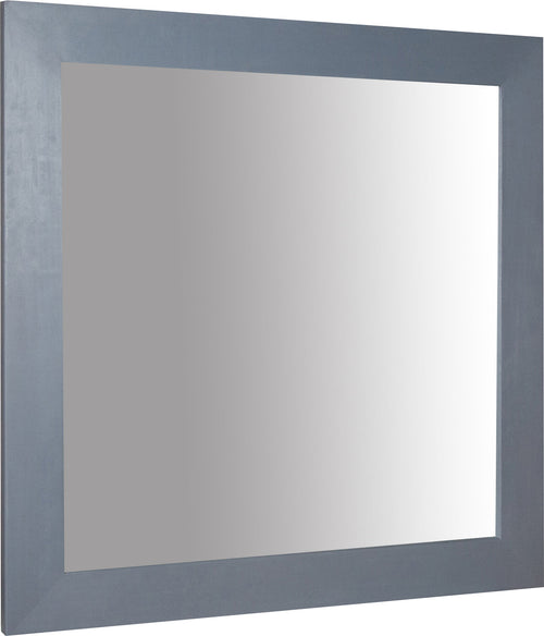 Biscottini Specchiera quadrata a muro legno massello tiglio grigia 100x3x100 Biscottini