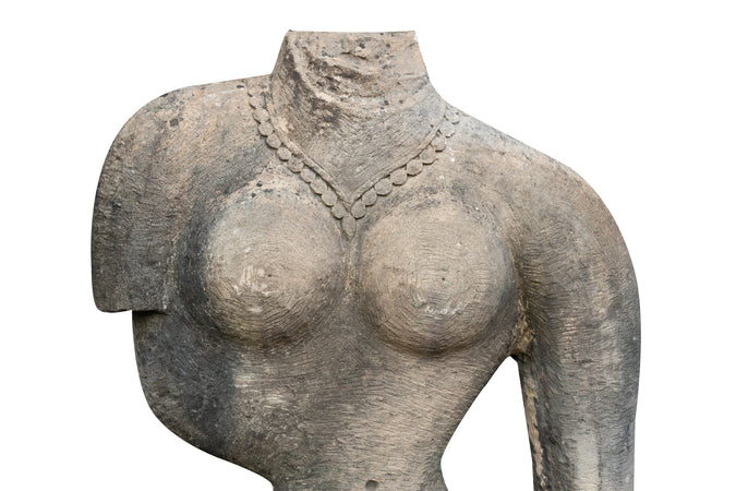 Biscottini Biscottini Statua Donna Pietra Fatta a Mano 65x30x120 Scultura Unica Giardino