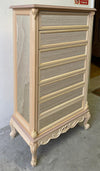MOBILI 2G - Cassettiera 7 cassetti classica barocco Legno grezzo 87x48x148
