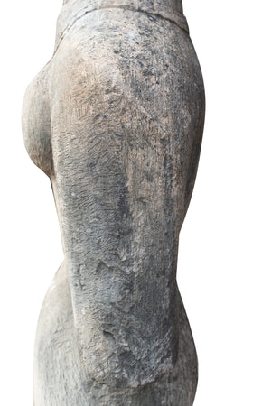 Biscottini Biscottini Statua Donna Pietra Fatta a Mano 65x30x120 Scultura Unica Giardino