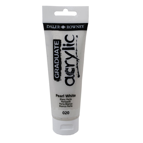 Colore Acrilico Fine Graduate Tubo 120 Ml Bianco Perla Daler Rowney