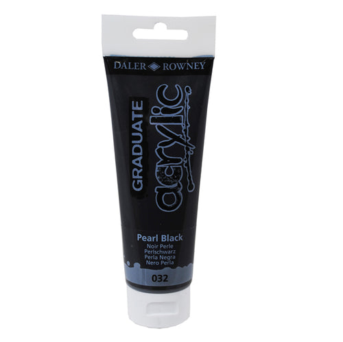 Colore Acrilico Fine Graduate Tubo 120 Ml Nero Perla Daler Rowney