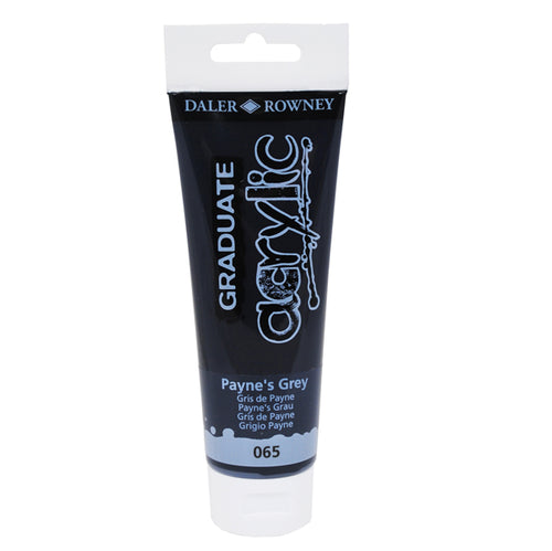 Colore Acrilico Fine Graduate Tubo 120 Ml Grigio Di Payne Daler Rowney