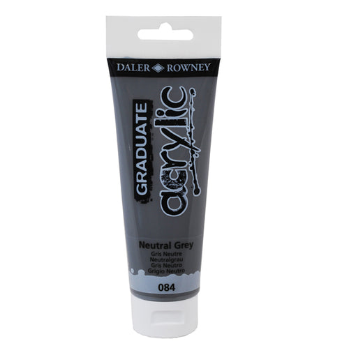 Colore Acrilico Fine Graduate Tubo 120 Ml Grigio Neutro Daler Rowney