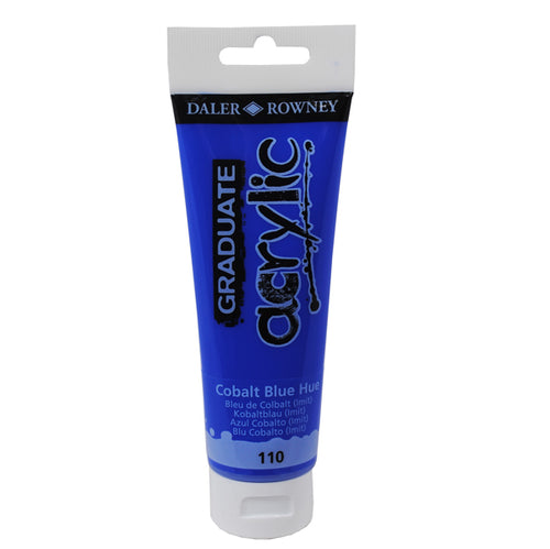 Colore Acrilico Fine Graduate Tubo 120 Ml Blu Cobalto Imit. Daler Rowney