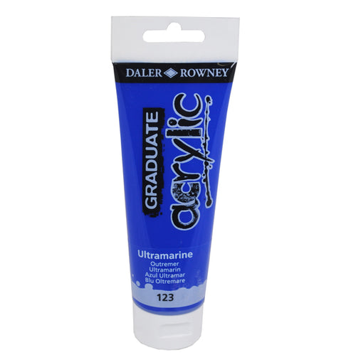 Colore Acrilico Fine Graduate Tubo 120 Ml Blu Oltremare Daler Rowney