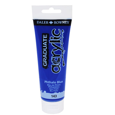 Colore Acrilico Fine Graduate Tubo 120 Ml Blu Ftalo Daler Rowney
