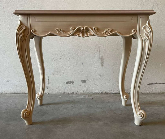 MOBILI 2G - Consolle classica barocco Legno grezzo 90x42x80