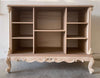 MOBILI 2G - Credenza bacheca a giorno classica barocco Legno grezzo 130x48x100