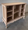 MOBILI 2G - Credenza bacheca a giorno classica barocco Legno grezzo 130x48x100