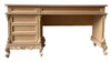 MOBILI 2G - scrivania toilette 5 cassetti classica barocco Legno grezzo 162x42x82