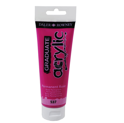 Colore Acrilico Fine Graduate Tubo 120Ml Rosa Permanente Daler Rowney