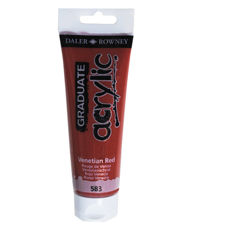 Colore Acrilico Fine Graduate Tubo 120Ml Rosso Venezia Daler Rowney