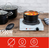 Fornello Elettrico Smaltato Piastra in Ghisa 1500W con Termostato Casa Campeggio
