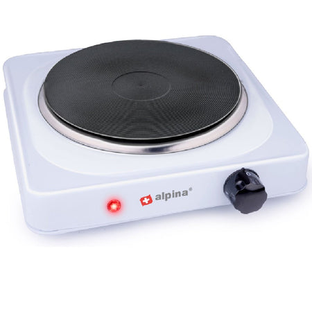 Fornello Elettrico Smaltato Piastra in Ghisa 1500W con Termostato Casa Campeggio