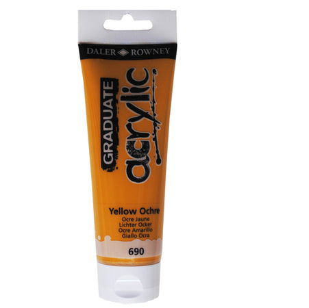 Colore Acrilico Fine Graduate Tubo 120Ml Giallo Ocra Daler Rowney