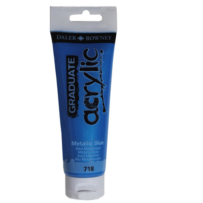 Colore Acrilico Fine Graduate Tubo 120Ml Blu Metal Daler Rowney