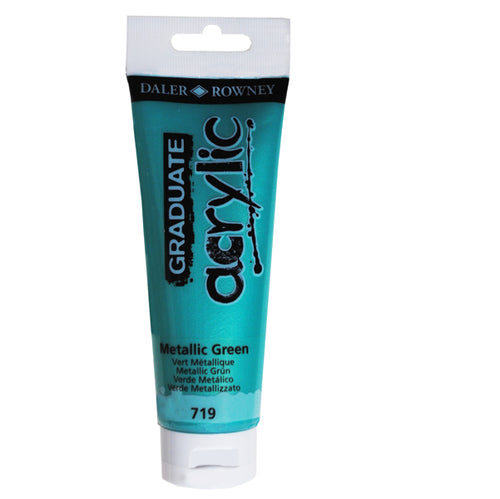Colore Acrilico Fine Graduate Tubo 120Ml Verde Metal Daler Rowney