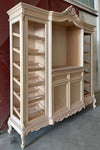 MOBILI 2G - Cantinetta porta bottiglie classica barocco Legno grezzo 215x63x236
