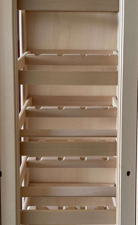 MOBILI 2G - Cantinetta porta bottiglie classica barocco Legno grezzo 215x63x236