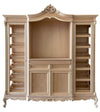 MOBILI 2G - Cantinetta porta bottiglie classica barocco Legno grezzo 215x63x236