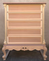 MOBILI 2G - Cassettiera 5 cassetti classica barocco Legno grezzo 87x48x110