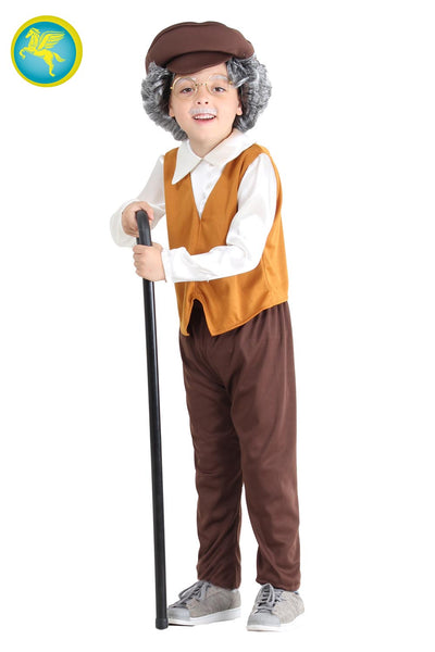 COSTUME CARNEVALE MASTRO GEPPETTO BAMBINO DA 5 A 10 ANNI COD. 8557-A-2
