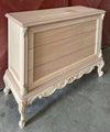 MOBILI 2G - Cassettiera 3 cassetti classica barocco Legno grezzo 120x47x90