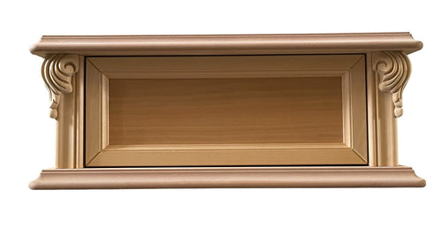 MOBILI 2G - Comodino sospeso 1 cassetto classica barocco Legno grezzo 55x34x21