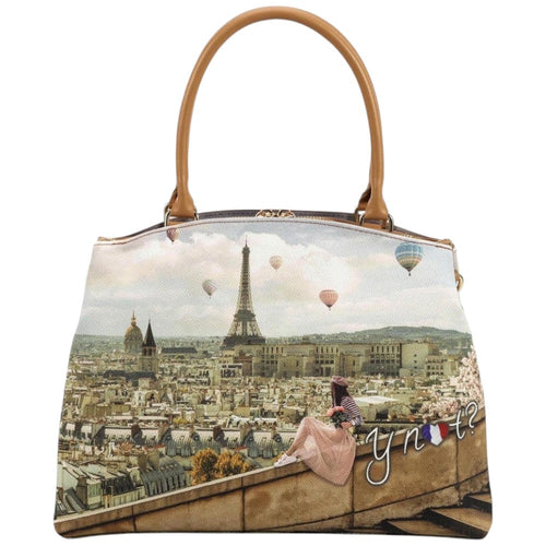 YNot borsa a bauletto stampa Parigi Montgolfiere YES638S3