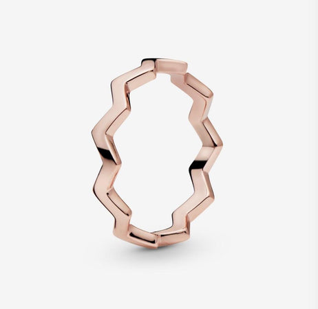 Pandora Anello Zigzag lucido rosè