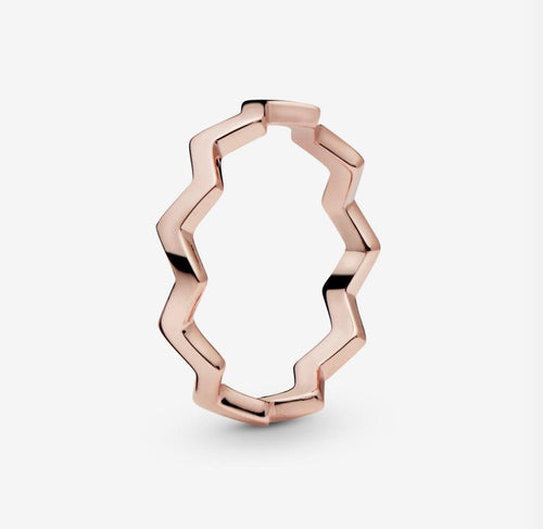 Pandora Anello Zigzag lucido rosè