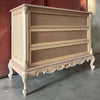 MOBILI 2G - Cassettiera 3 cassetti classica barocco Legno grezzo 135x56x102