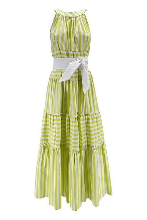 MILVA MI Abiti Lime/bianco da donna