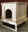 MOBILI 2G - Casetta per cani classica barocco Legno grezzo 58x80x70