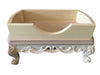 MOBILI 2G - Pouff per gatti classica barocco Legno grezzo 59x40x30