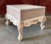 MOBILI 2G - Pouff classico barocco Legno grezzo 54x54x48