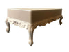 MOBILI 2G - Panca scendiletto classico barocco Legno grezzo 120x60x48