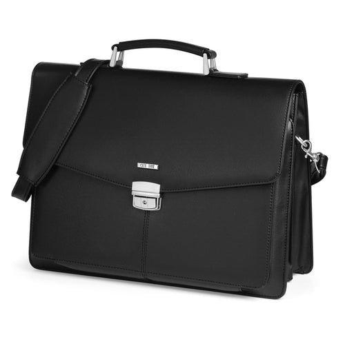 Cartella In Similpelle Nero Dim. 41X32X16Cm City Time