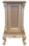 MOBILI 2G - Porta vasi credenzina classico barocco Legno grezzo 41x41x70