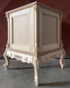 MOBILI 2G - Fioriera quadrata classica barocco Legno grezzo 62x62x76