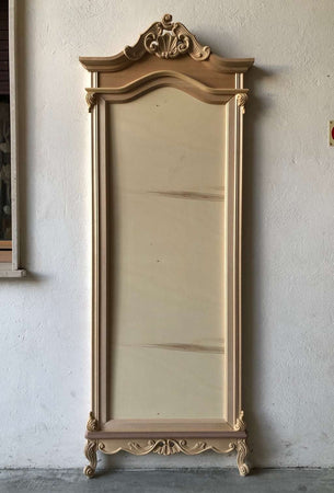 MOBILI 2G - Specchio da terra classico barocco Legno grezzo 80x9x215