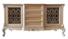 MOBILI 2G - Credenza 2 porte 4 cassetti classica barocco Legno grezzo incisa 174x60x92