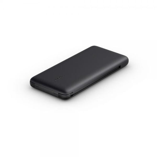 Belkin Powerbank 10K 23W PB USB-C In/out e Lightning Out Cavi Inclusi - Nero (BELKIN POWER BANK 10K INC USB-C - AND LIGHTNING CABLES BLACK)