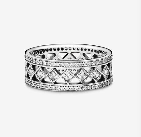 Pandora anello a fascia openwork vintage