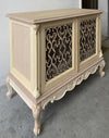 MOBILI 2G - Credenza 2 porte classica barocco Legno grezzo incisa 118x56x92