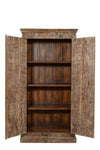Biscottini Stipo Libreria in legno massiccio con porta antica Molto solido spazioso